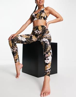 Ripcurl Rip Curl Run Swim Surf Playabella legging in multi tropical