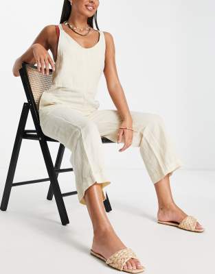 Ripcurl Rip Curl Summer Palm beach jumpsuit in white