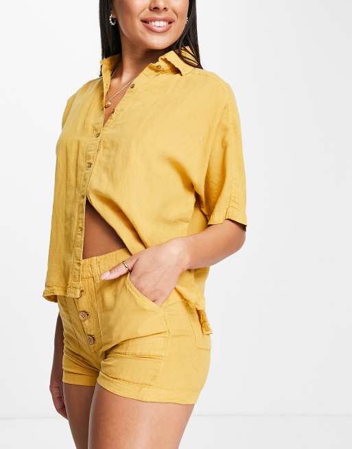 Rip Curl - Summer Palm - Pantaloncini da mare color sabbia in coordinato 