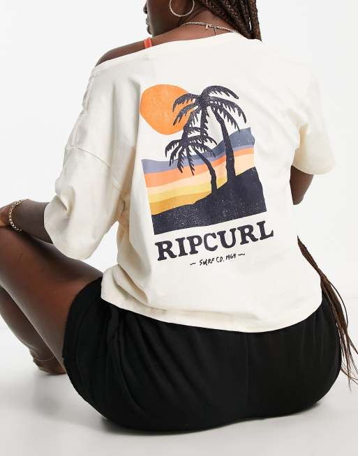 Rip Curl – Tropic Sun – Biały krótki T-shirt 