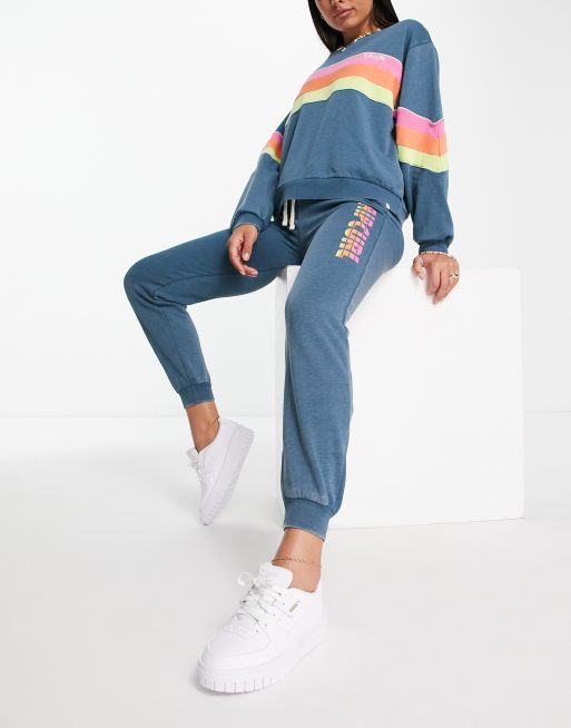 Rip Curl Shapers tracksuit bottoms in blue - part of a set | ASOS