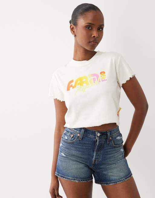 Rip Curl X Farm Rio baby tee in vanilla, 2 of 4