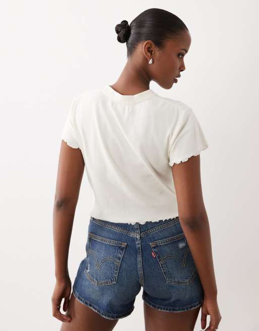 Rip Curl X Farm Rio baby tee in vanilla, 4 of 4