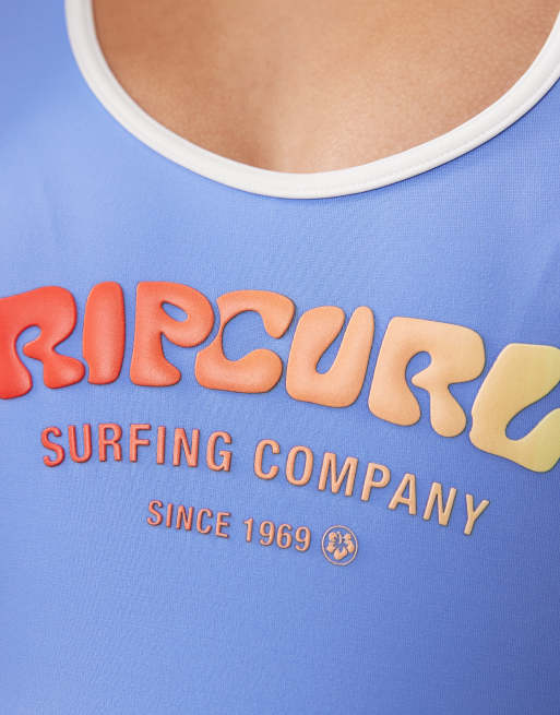 Ripcurl - Badpak met contrasterende rand in babyblauw, 2 van 4