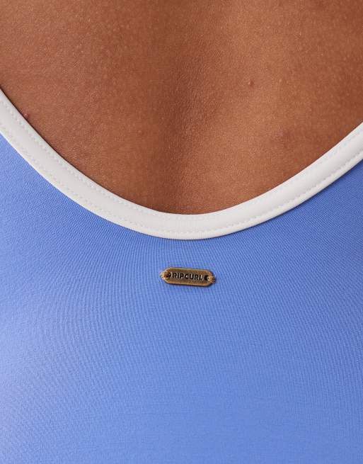 Ripcurl - Badpak met contrasterende rand in babyblauw, 3 van 4