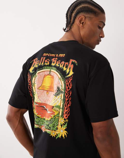 Ripcurl - Bells Pro - T-shirt met print in zwart, 5 van 5