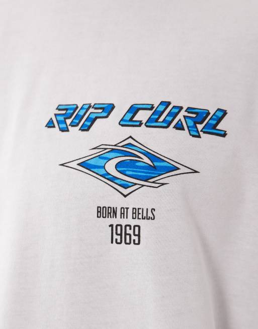 Ripcurl - Hvid T-shirt med lange ærmer og print, 4 af 5