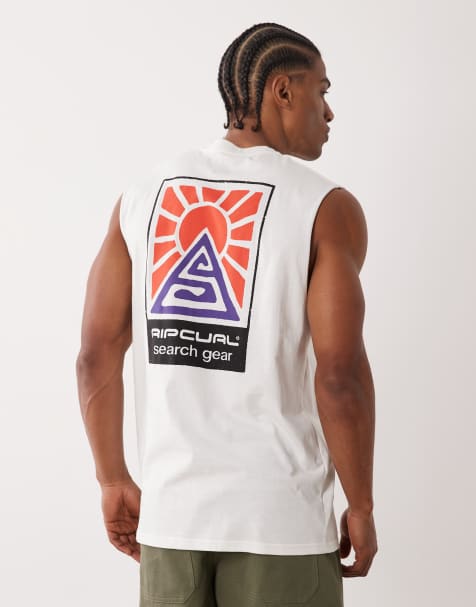 Ripcurl - Muscle fit hemdje met zoekprint in wit - view 1