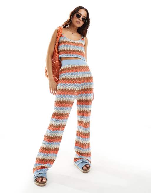 Ripcurl - Santorini - Hæklet strand-croptop i multifarvet - Del af sæt