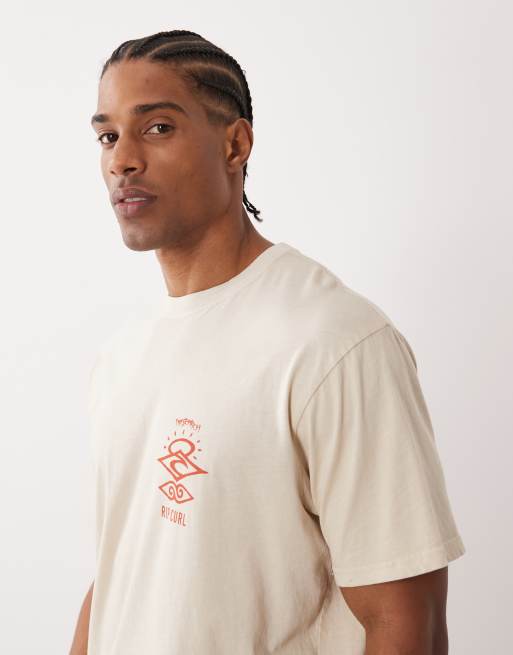 Ripcurl - Search Icon - T-shirt bianca vintage con stampa, 4 di 5