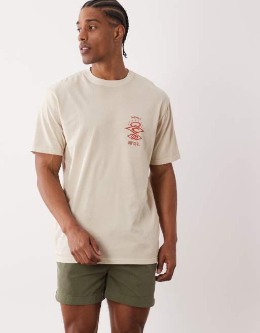 Ripcurl - Search Icon - T-shirt met print in vintage wit, 3 van 5