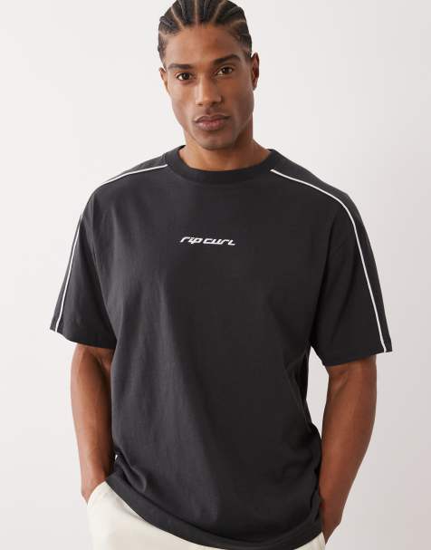 Ripcurl - T-shirt à inscription Inner Visions - Noir délavé - view 1