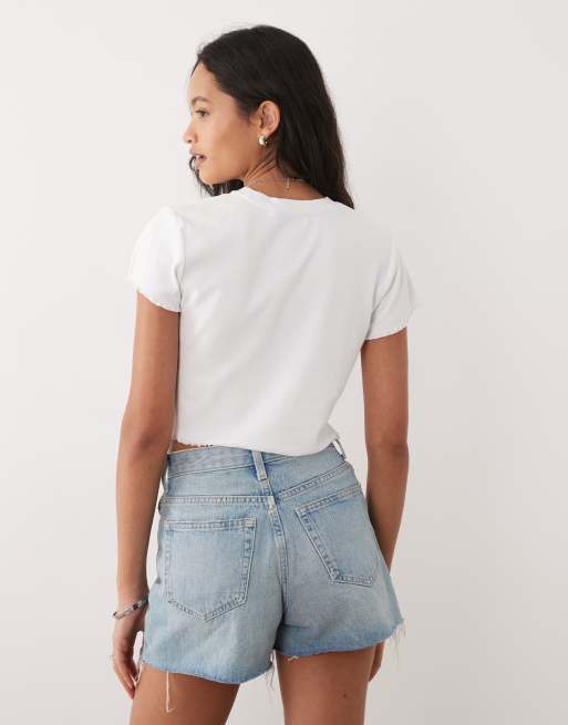 Ripcurl - T-shirt de plage effet rétréci à imprimé graphique - Blanc, 4 de 4