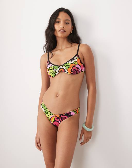 Ripcurl x Farm – Rio – Brasilianische Bikinihose mit buntem Blumenmuster, 4 von 4