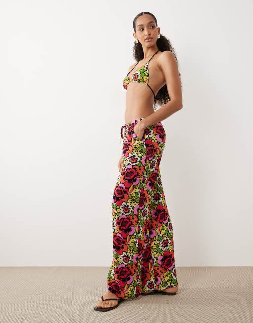 Ripcurl X Farm - Rio - Pantalon large à fleurs - Multicolore