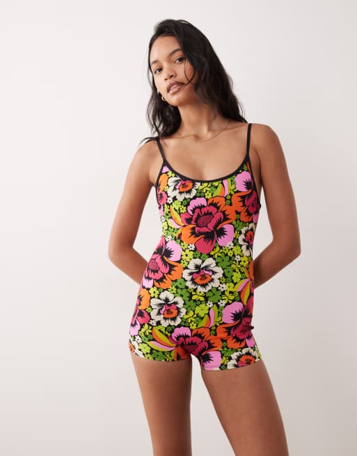 Ripcurl X Farm Rio - Unitard met bloemenprint in multi, 3 van 6