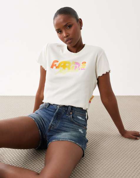 Ripcurl X Farm Rio – Vit t-shirt med baby-design - view 1