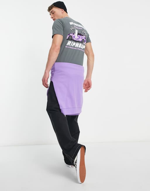 RIPNDIP - Already Won - T-shirt con stampa sul petto e sul retro, colore antracite