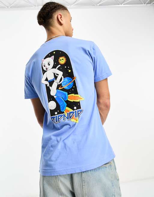 RIPNDIP astro t-shirt in blue with chest and back print | ASOS