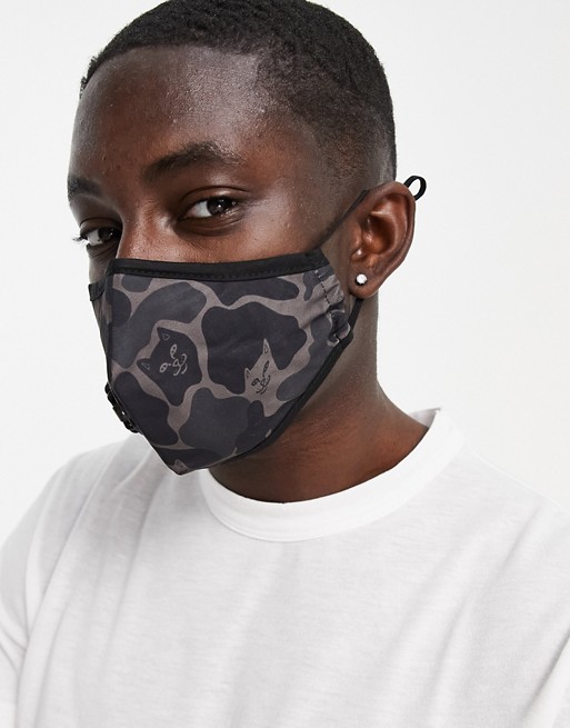RIPNDIP Blackout face covering in black camo
