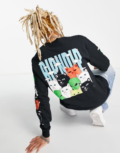 RIPNDIP – Bunched Up – Svart, långärmad topp