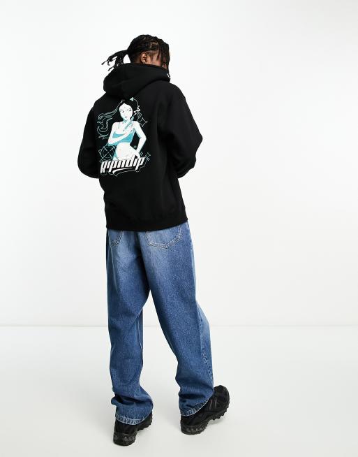 RIPNDIP desperado hoodie in black with chest and back print - part