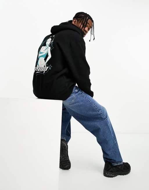 RIPNDIP desperado hoodie in black with chest and back print part