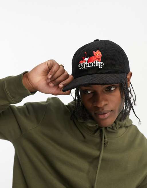 RIPNDIP - Devil Babies - Cappellino nero a sei pannelli con cinturino sul retro