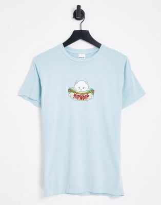 RIPNDIP hungry kitty t-shirt in blue - ASOS Price Checker