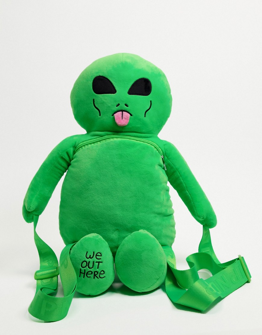 RIPNDIP – Lord Alien – Grön ryggsäck i plysch