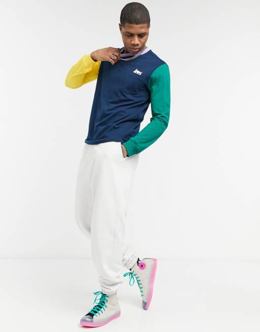 RIPNDIP Lord Nermal color block long sleeve top in multi ASOS