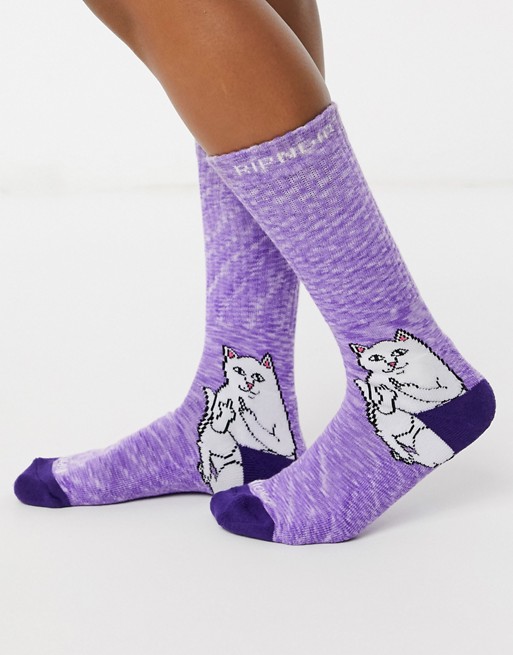 RIPNDIP Lord Nermal socks in purple speckle