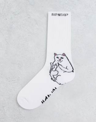 Rip N Dip Ripndip Lord Nermal Socks In White