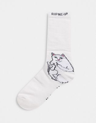 RIPNDIP Lord Nermal socks in white (22100792)