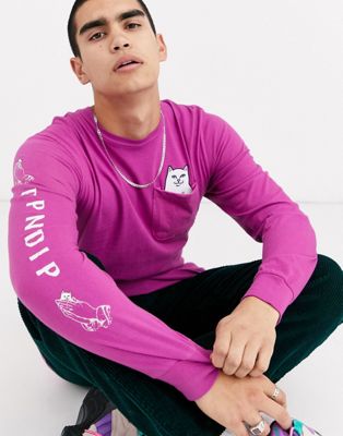 RIPNDIP - Lord Nermal - T-shirt met lange mouwen in roze