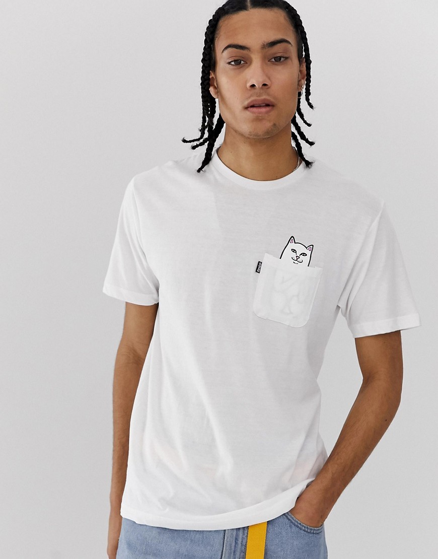 RIPNDIP - Lord Nermal - T-shirt met zak in wit