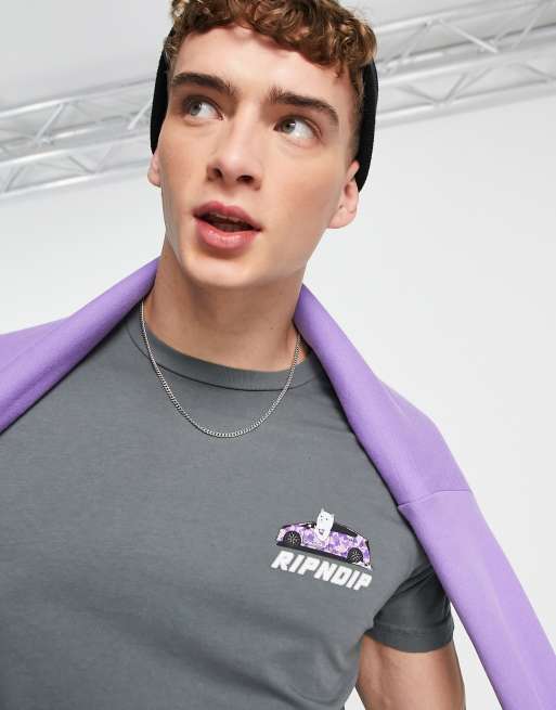 RIPNDIP – Mörkgrå t-shirt med "Already Won"-tryck på bröst och rygg, 3 av 4