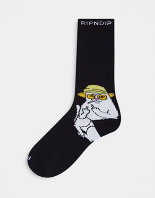 RIPNDIP nermal s thompson socks in black - ASOS Price Checker