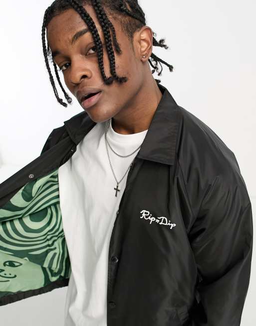 RIPNDIP nermali coach jacket in black | ASOS