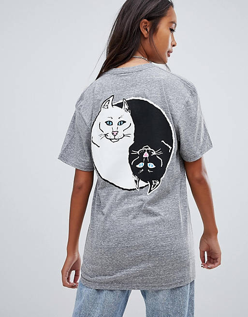 RIPNDIP relaxed t-shirt with cat yin yang back graphic