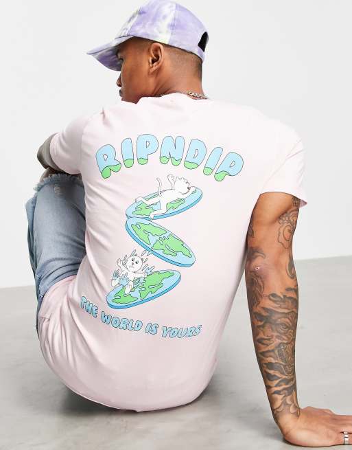 RIPNDIP – Różowy T-shirt z napisem „The Word is Yours”