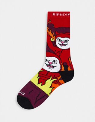 RIPNDIP socks in red
