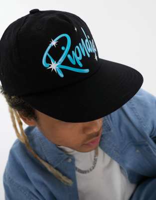 RIPNDIP sprinkles ripstop six panel strapback cap in black