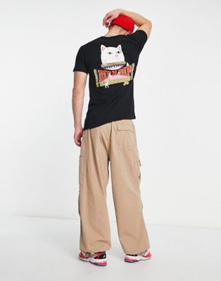 RIPNDIP stage t-shirt in black with chest and back print