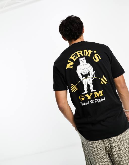 RIPNDIP - T-shirt met korte mouwen in zwart met ripped n dipped-print op de voor- en achterkant
