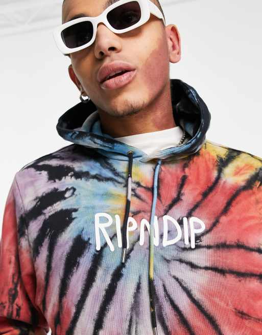 Ripndip rubber logo outlet hoodie tie dye