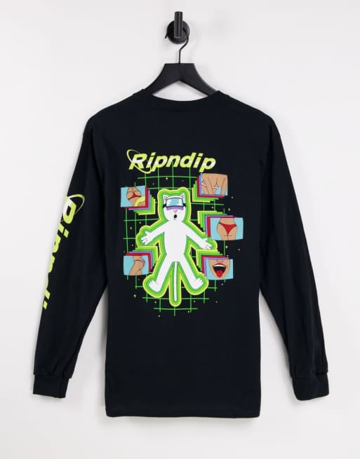 RIPNDIP virtual nermality long-sleeved top in black