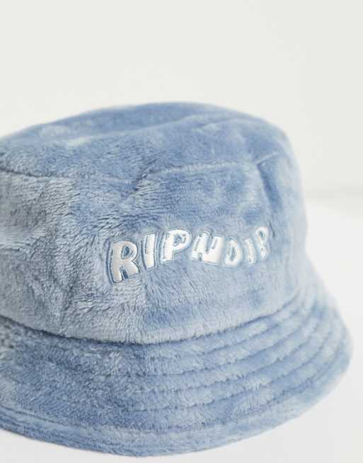 RIPNDIP wave sherpa bucket hat in light blue