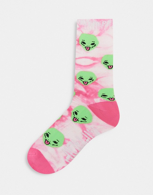 RIPNDIP We Out Here socks in pink
