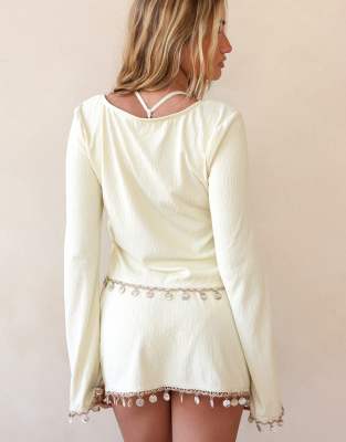 Ris-k Firecracker Mini Skirt In White